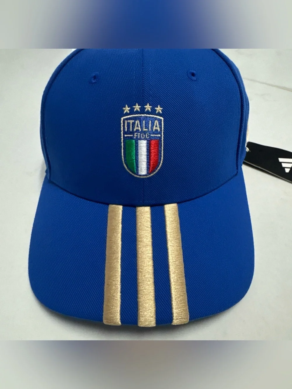Adidas 2026 Team Italy Soccer Hat Cap OSFM Adjustable Blue